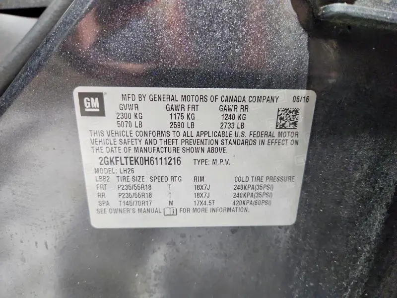 2017 GMC TERRAIN SLE  