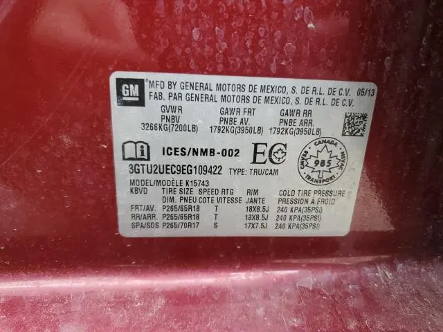 2014 GMC SIERRA K1500 SLE  