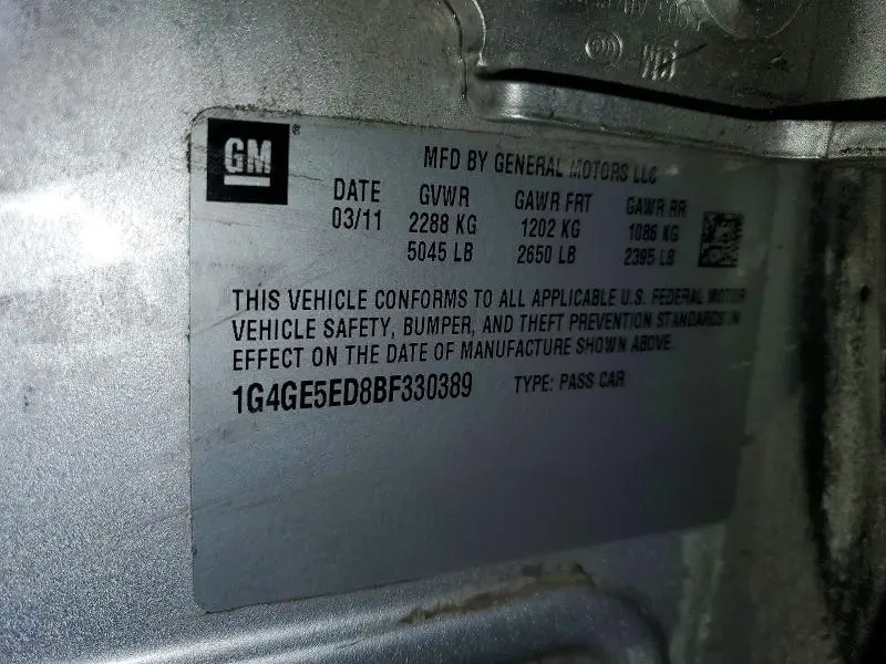 2011 BUICK LACROSSE CXS  