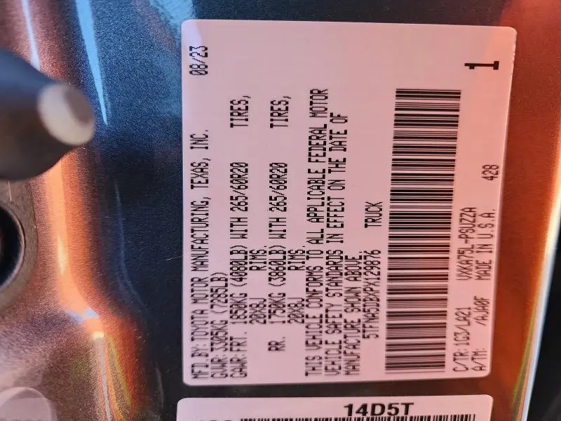 2023 TOYOTA TUNDRA PLATINUM  