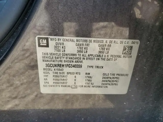 2015 CHEVROLET SILVERADO K1500 LT  