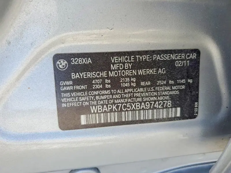 2011 BMW 328 XI  