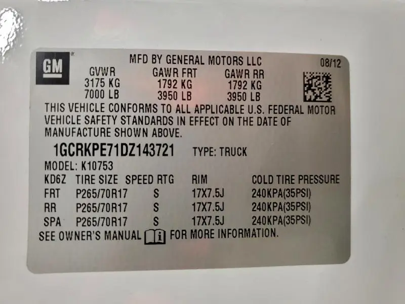 2013 CHEVROLET SILVERADO K1500  