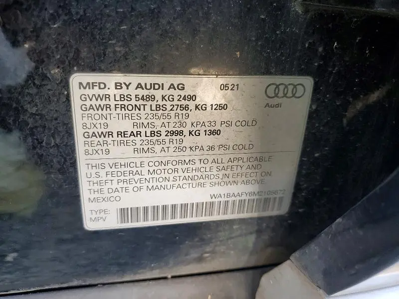 2021 AUDI Q5 PREMIUM PLUS  