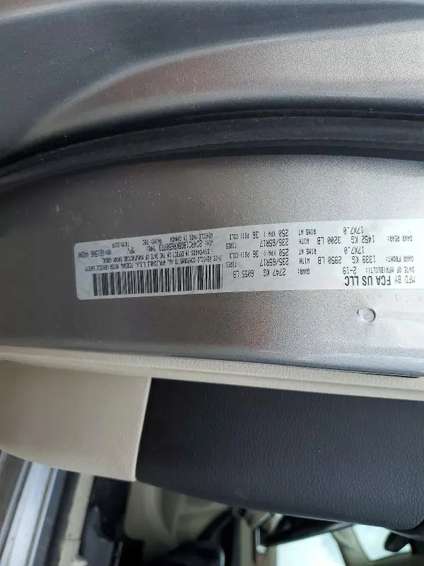 2019 CHRYSLER PACIFICA TOURING L  