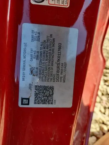 2019 CHEVROLET CAMARO LS