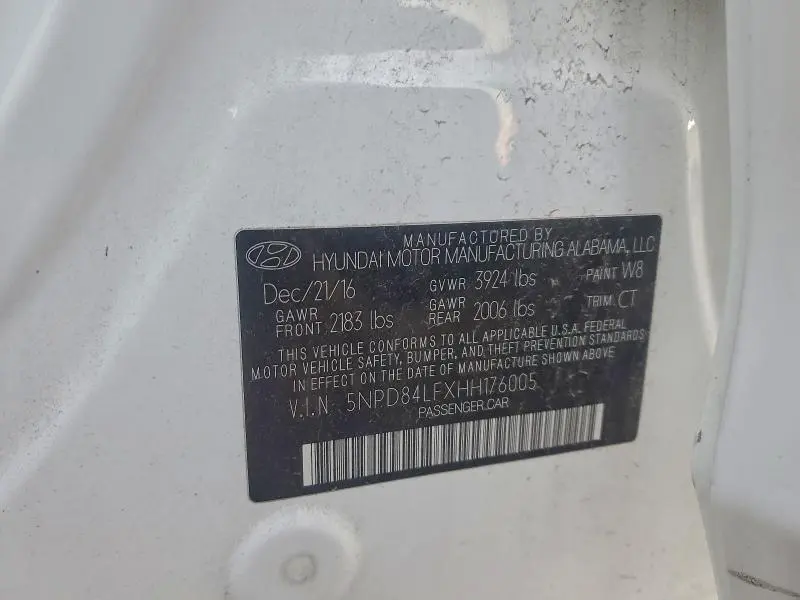 2017 HYUNDAI ELANTRA SE  