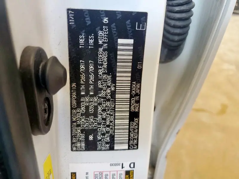 2018 TOYOTA 4RUNNER SR5  