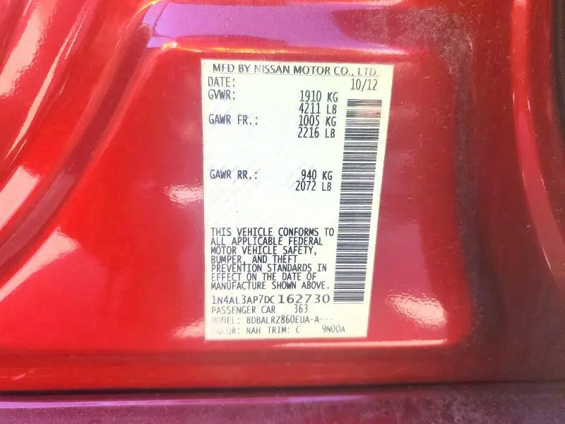 2013 NISSAN ALTIMA 2.5  