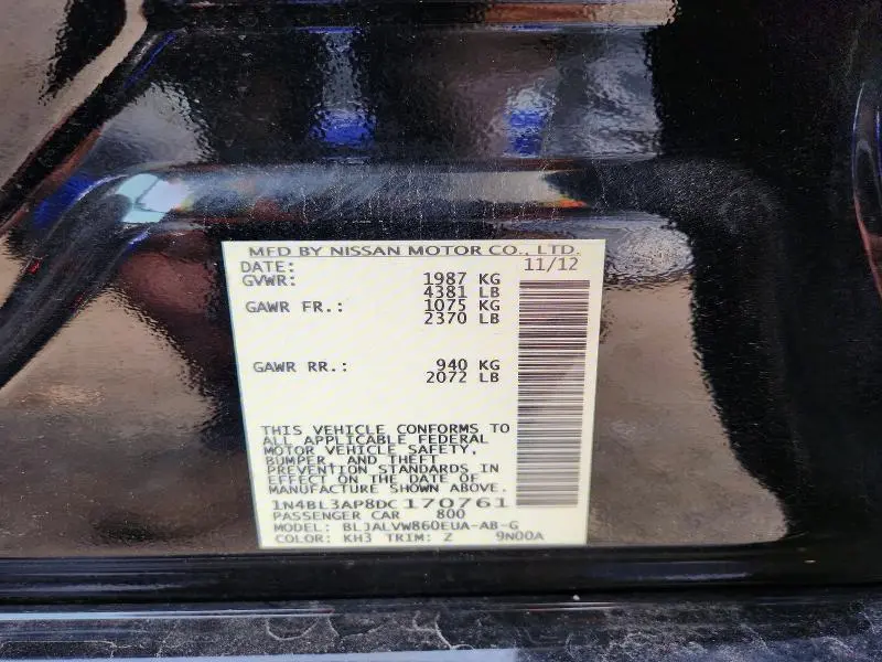 2013 NISSAN ALTIMA 3.5 S  