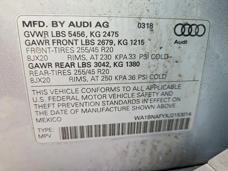 2018 AUDI Q5 PREMIUM PLUS  