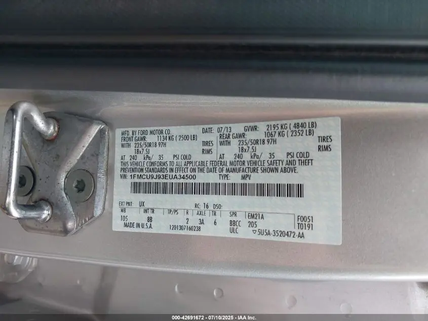 2014 FORD ESCAPE TITANIUM