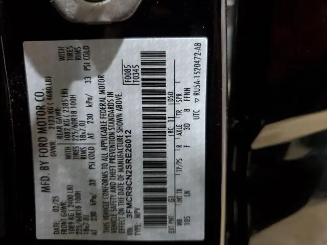 2025 FORD BRONCO SPORT OUTER BANKS  