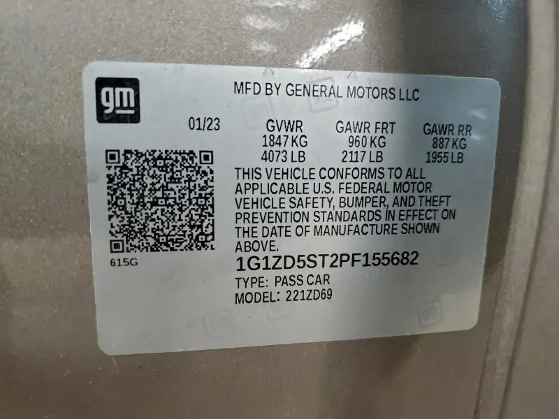 2023 CHEVROLET MALIBU LT  