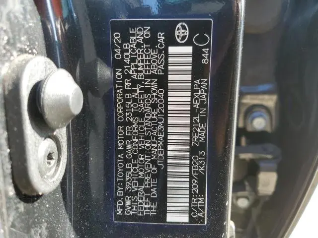 2021 TOYOTA COROLLA LE  