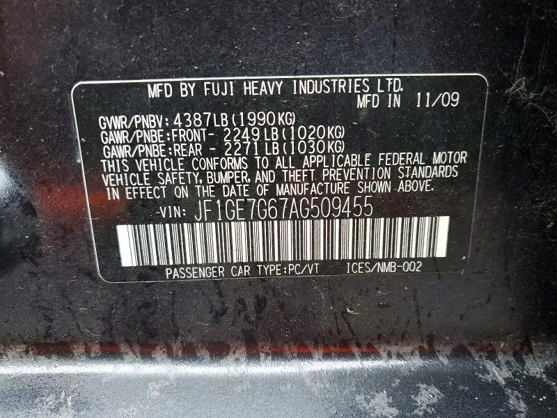 2010 SUBARU IMPREZA WRX LIMITED  