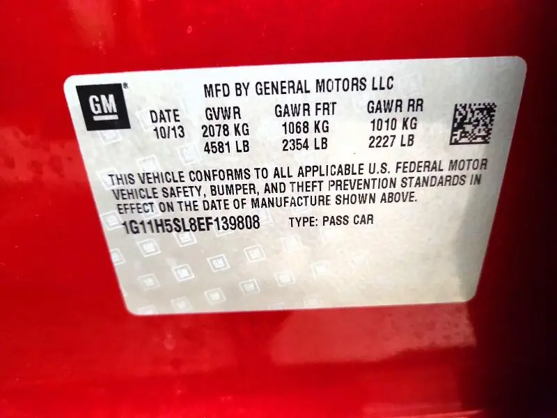 2014 CHEVROLET MALIBU LTZ  