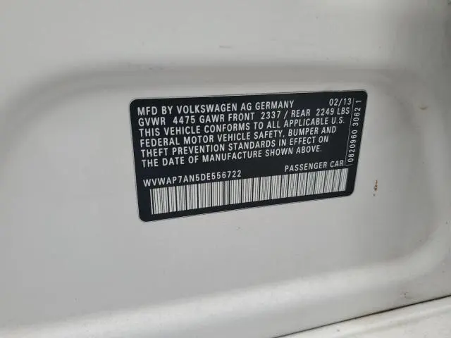 2013 VOLKSWAGEN CC SPORT  