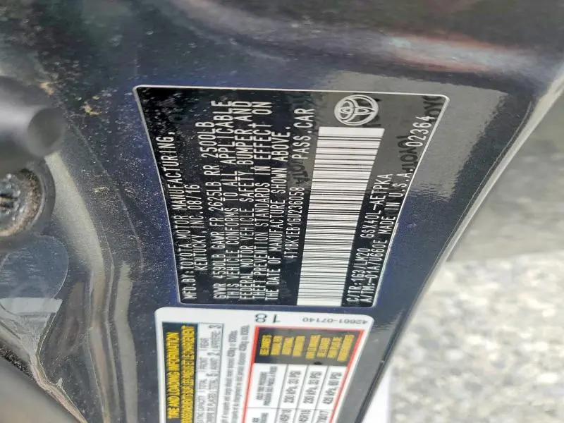 2016 TOYOTA AVALON LIMITED  