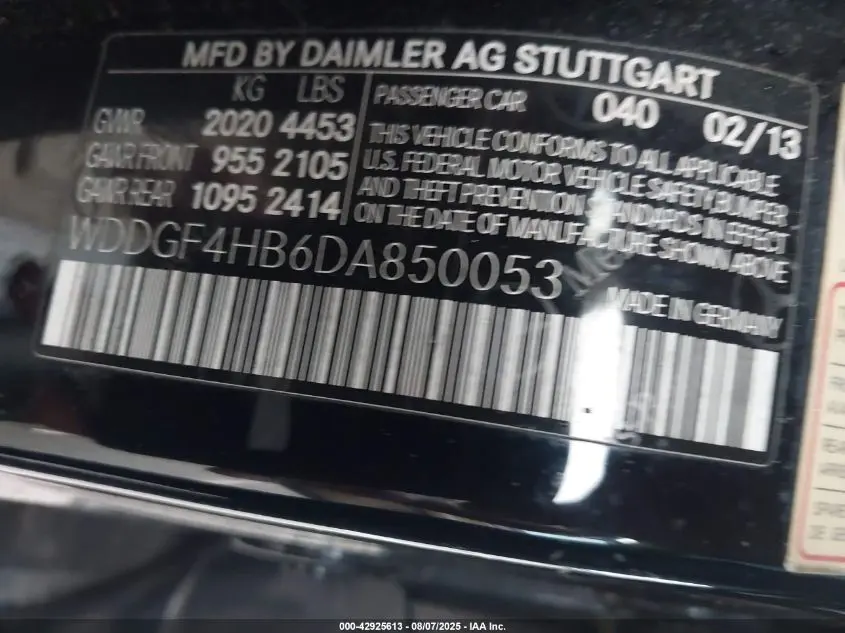 2013 MERCEDES-BENZ C 250  