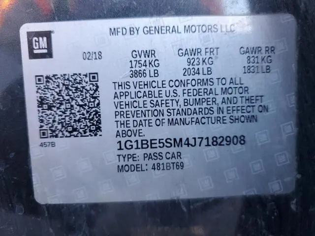 2018 CHEVROLET CRUZE LT  