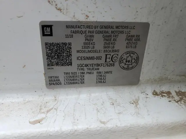 2019 CHEVROLET SILVERADO K3500 HIGH COUNTRY  