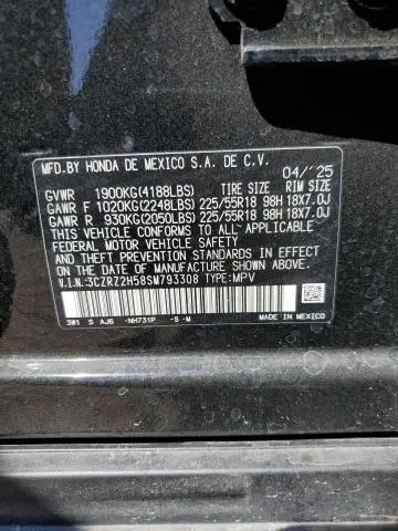 2025 HONDA HR-V SPORT  