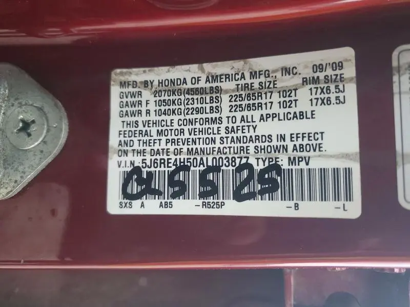 2010 HONDA CR-V EX  