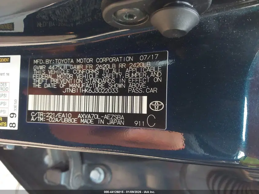 2018 TOYOTA CAMRY SE