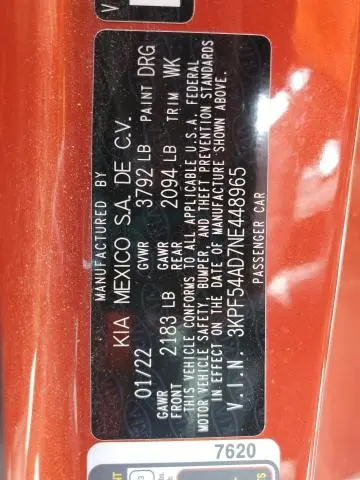 2022 KIA FORTE GT LINE  