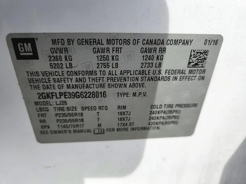 2016 GMC TERRAIN SLT  