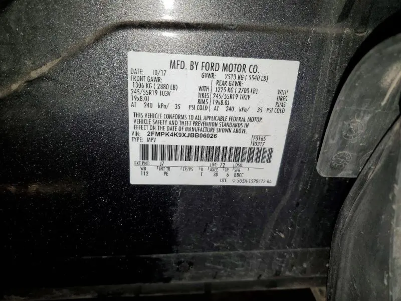 2018 FORD EDGE TITANIUM  