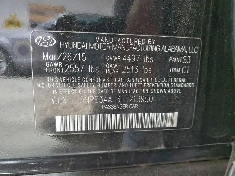 2015 HYUNDAI SONATA SPORT  