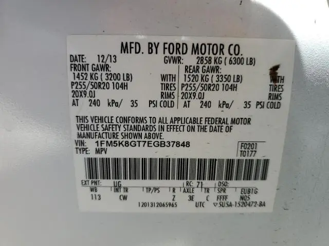 2014 FORD EXPLORER SPORT  
