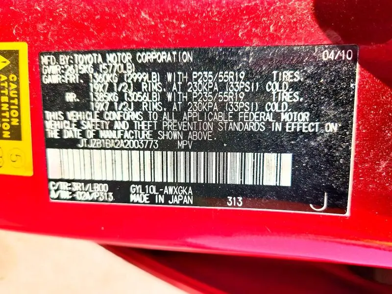 2010 LEXUS RX 450H BASE  