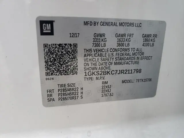 2018 GMC YUKON SLT  