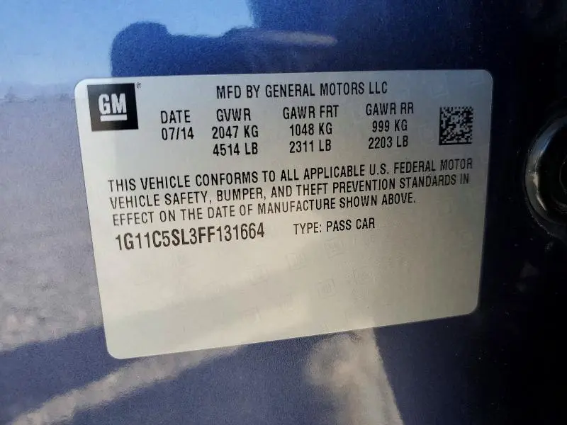 2015 CHEVROLET MALIBU 1LT  