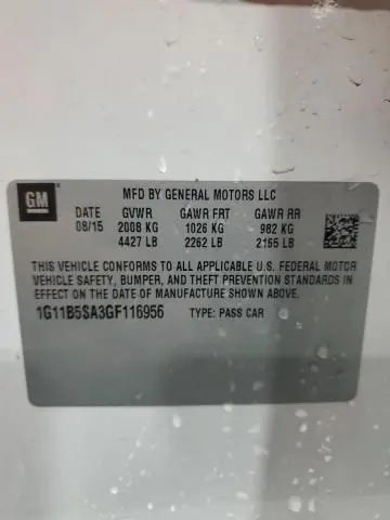 2016 CHEVROLET MALIBU LIMITED LS  