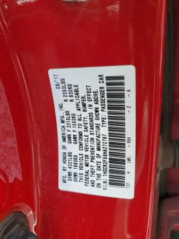 2017 HONDA ACCORD SPORT  