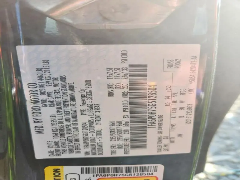 2016 FORD FUSION SE  