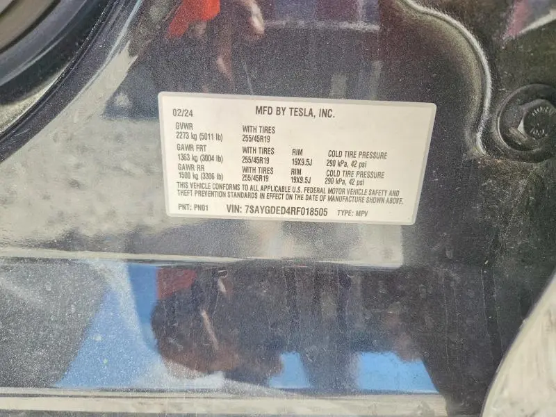 2024 TESLA MODEL Y   