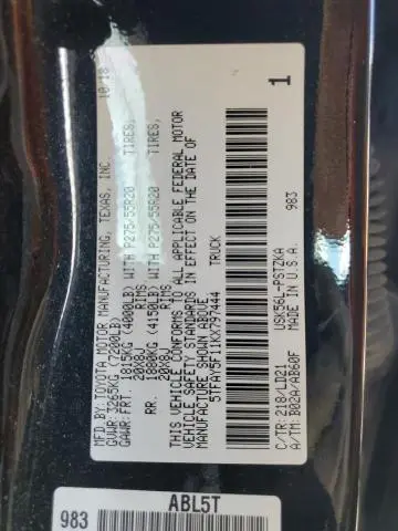 2019 TOYOTA TUNDRA CREWMAX 1794  