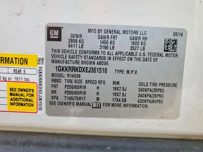 2014 GMC ACADIA SLT-1  