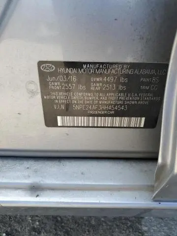 2017 HYUNDAI SONATA SE  