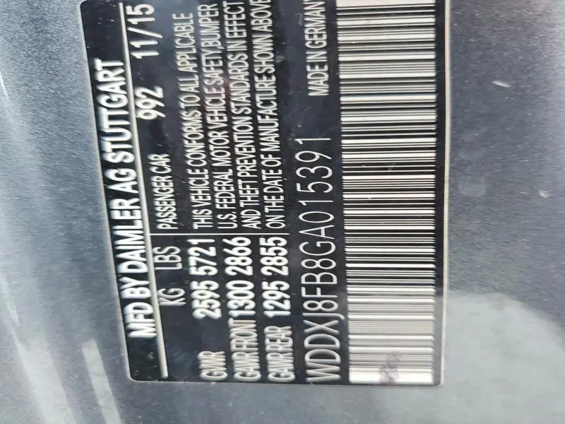 2016 MERCEDES-BENZ S 550  