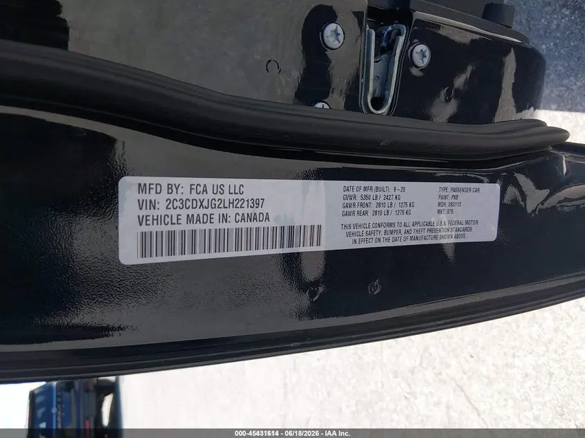 2020 DODGE CHARGER SXT AWD