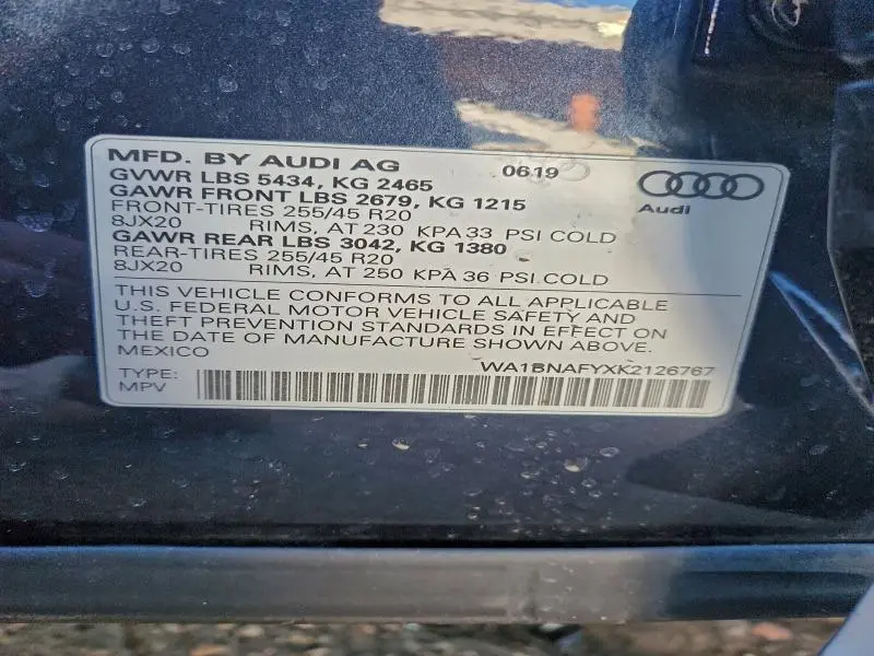 2019 AUDI Q5 PREMIUM PLUS  