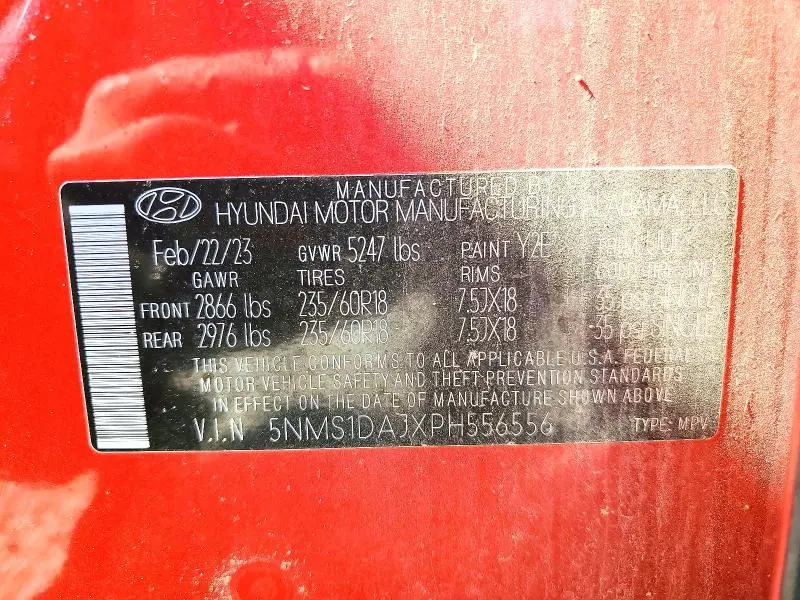 2023 HYUNDAI SANTA FE SE  