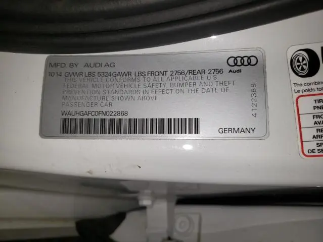 2015 AUDI A6 PRESTIGE  