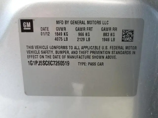 2012 CHEVROLET CRUZE ECO  